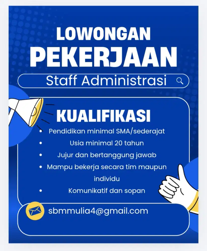 Lowongan kerja staff