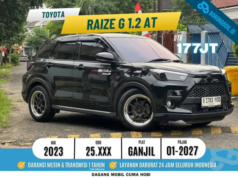 Toyota Raize 1.2 G CVT 2023 Hitam Metalik