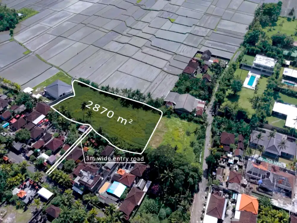 Lahan Hunian Premium Seluas 28,7 Are Dikelilingi Alam Hijau di Kaba-Kaba