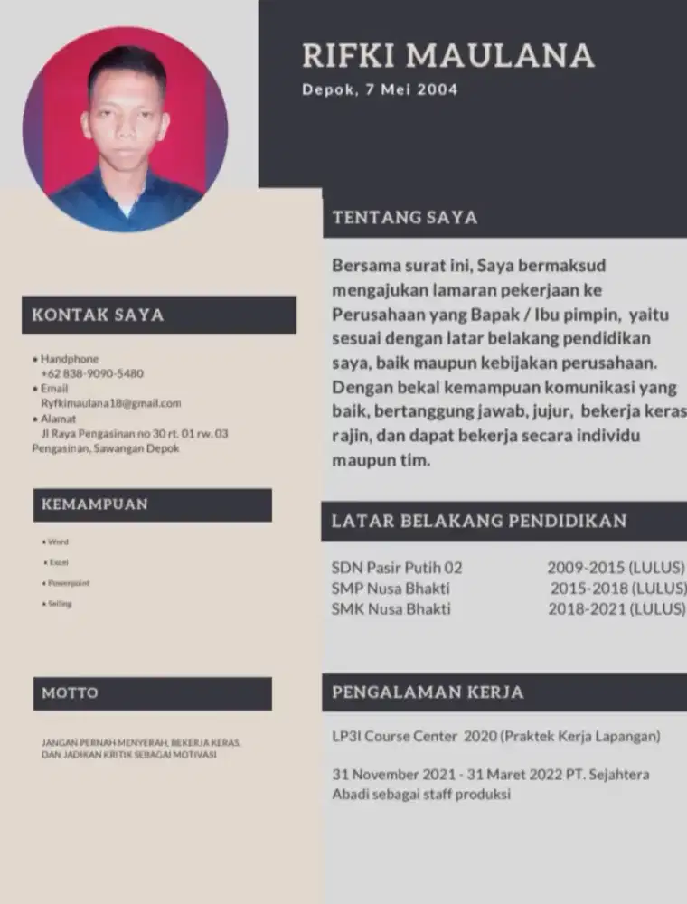 Info lokernya dong