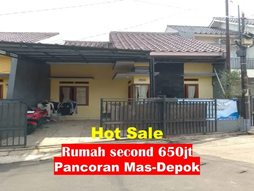 Rumah Secondary minimalis 650jutaan Pancoran Mas Depok