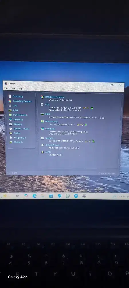 Edisi BU Dell Latitude 3380, Core I5-7200U 2,5GHz, 4/256