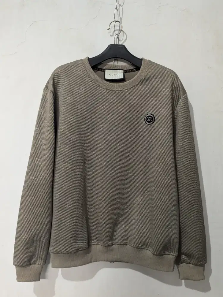 GUCCI JAKET CREWNECK MONOGRAM SIZE L