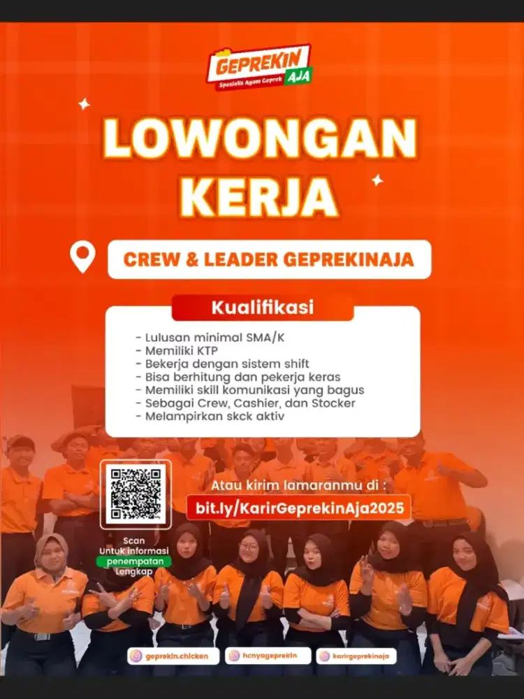 Dicari Crew & Leader Geprekinaja