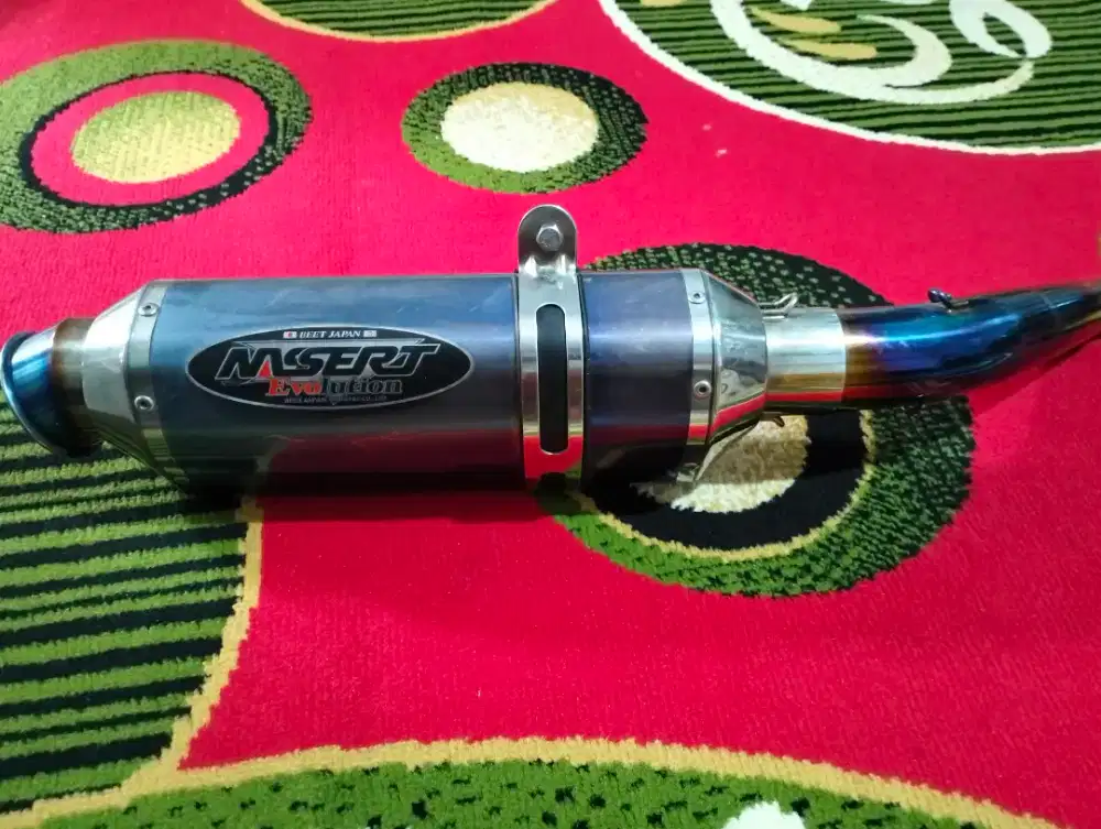 Knalpot ninja nassert beet biru titanium