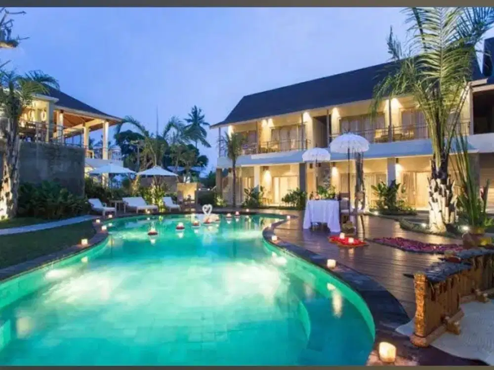 Dijual: Vila & Resort dengan 16 Kamar dan Restoran — Ubud, Bali