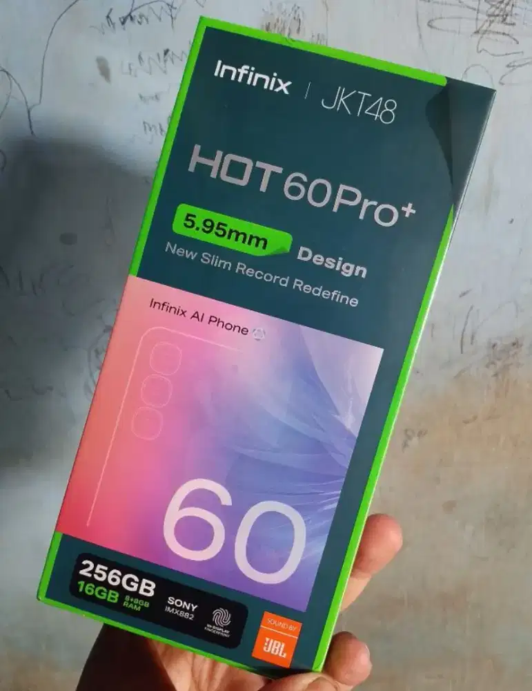 INFINIX HOT 60 PRO PLUS SEGEL BOX RAM 8+8/256