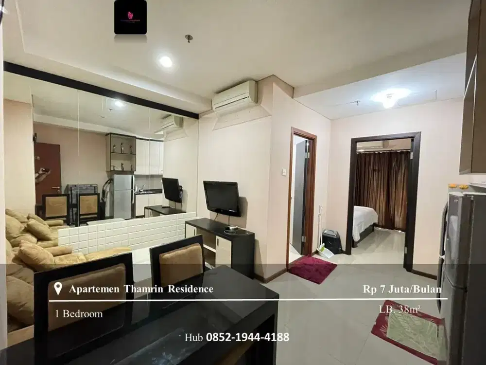 Disewakan Apartement Thamrin Residence Low Floor 1BR FF