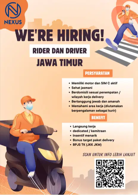 LOKER RIDER DAN DRIVER JATIM AREA