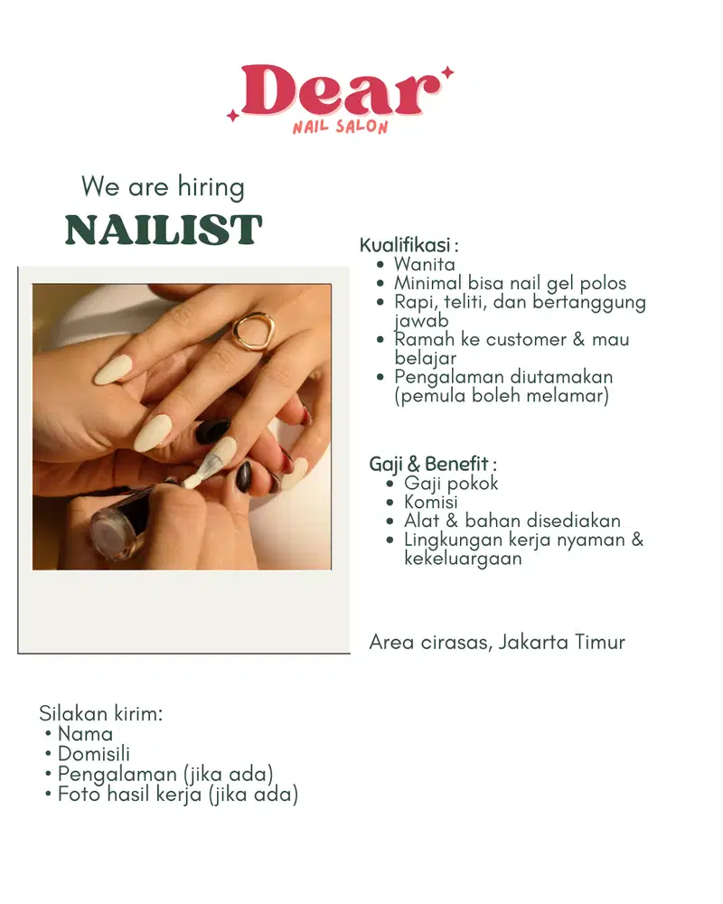 LOWONGAN NAIL ARTIST / NAIL ART