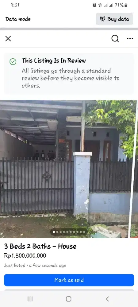 Rumah dijual 2 lantai