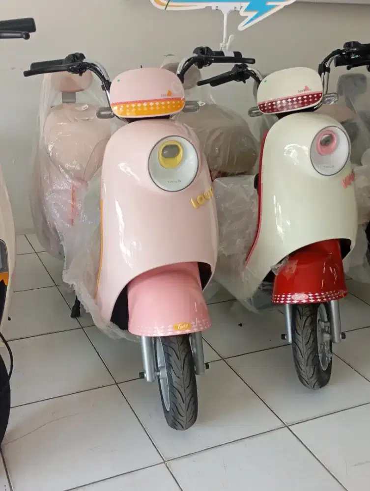 Sepeda listrik pink lucu tailg