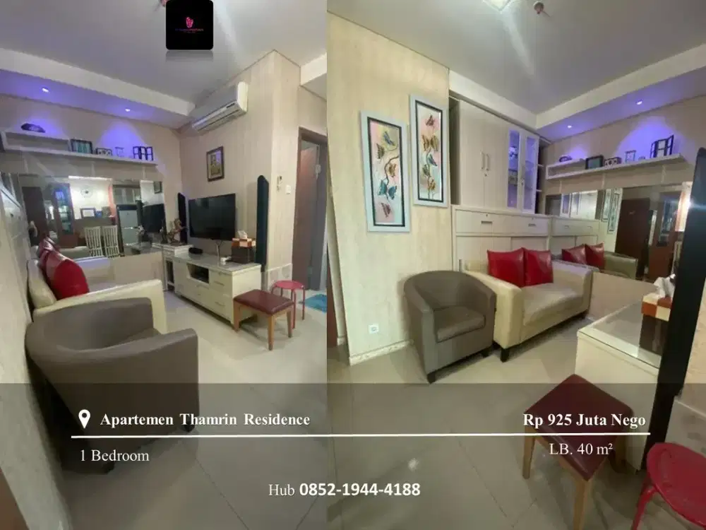 Dijual Apartement Thamrin Residence 1BR Full Furnished