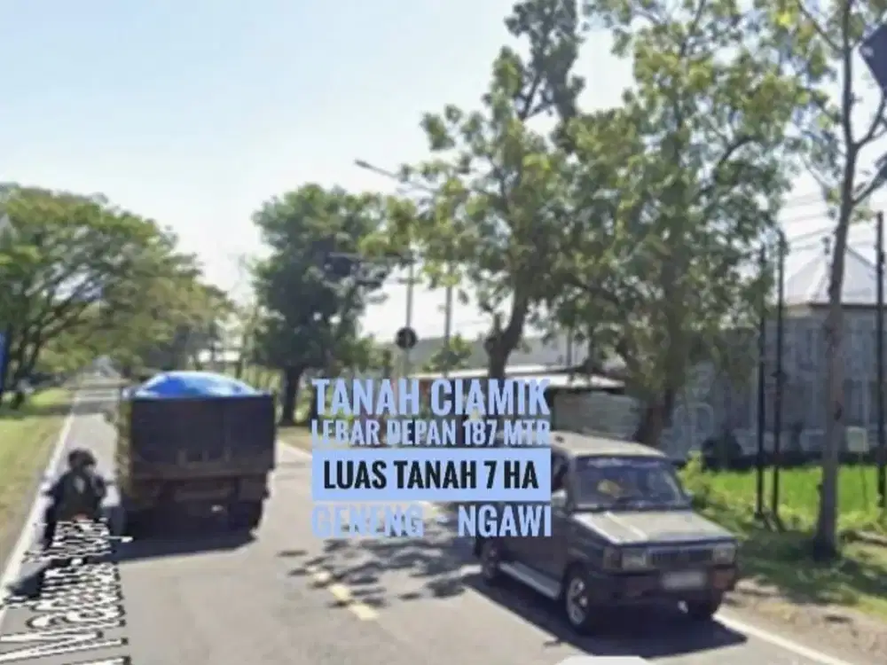 (Ba) Dijual Tanah LD 187 mtr, NOL Jalan Raya Propinsi Madiun-NGAWI, Lokasi Strategis
