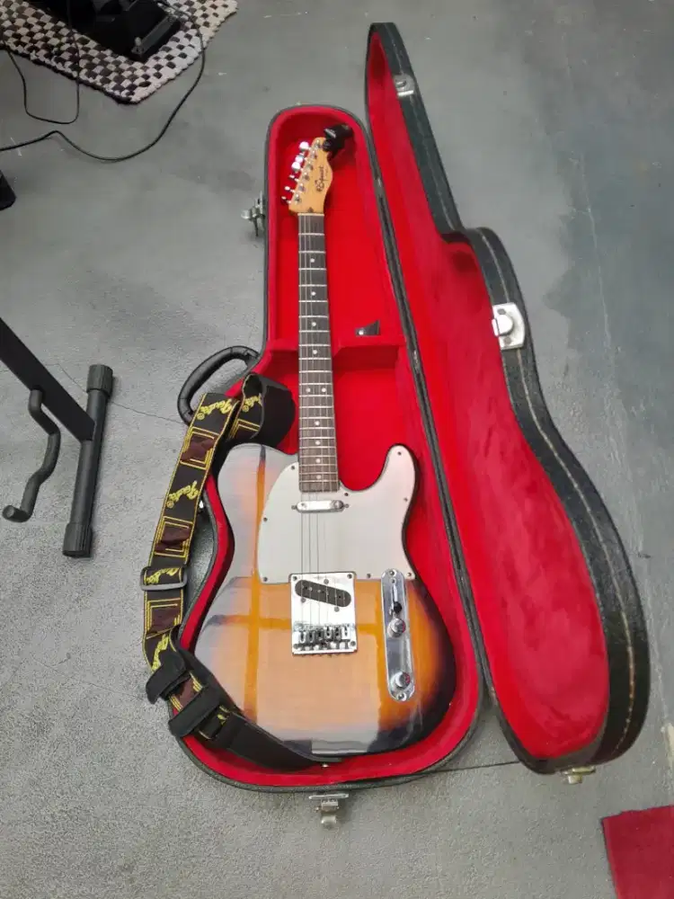 Fs..Gitar Fender Squier Affinity Telecaster Sunburn Mulus