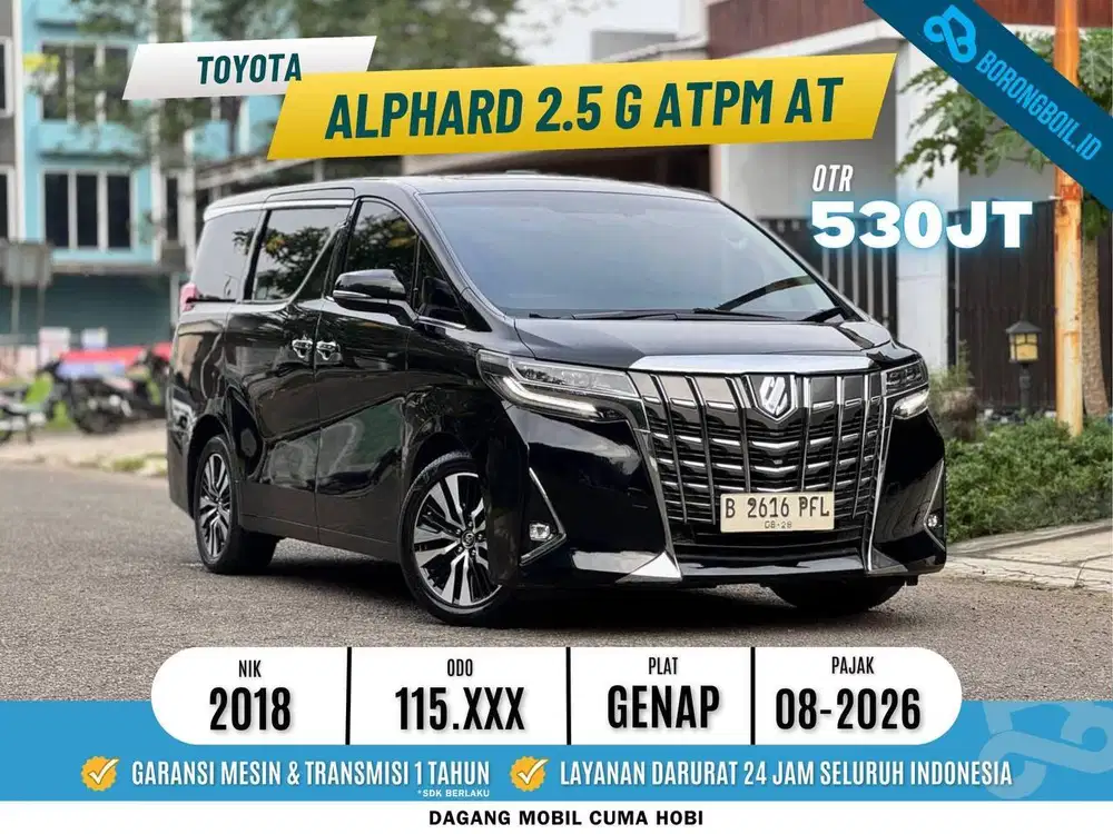 TOYOTA ALPHARD G ATPM 2018 HITAM TERMURAH ISTIMEWA SIAP PAKAI