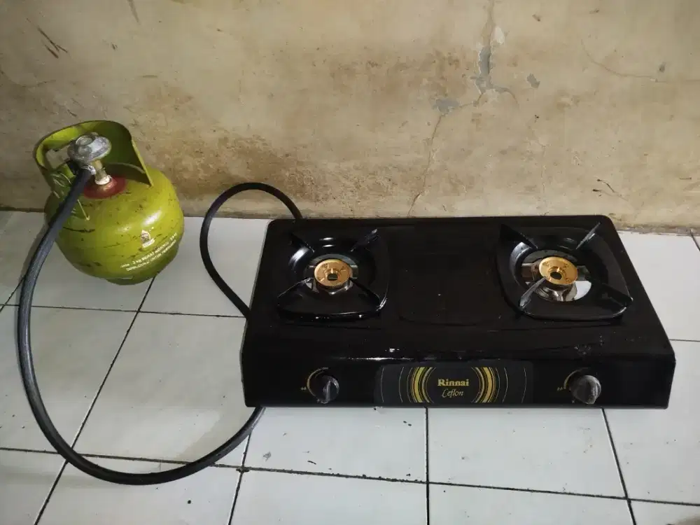 Kompor gas Rinnai CEFLON sepaketan komplit siap pakai