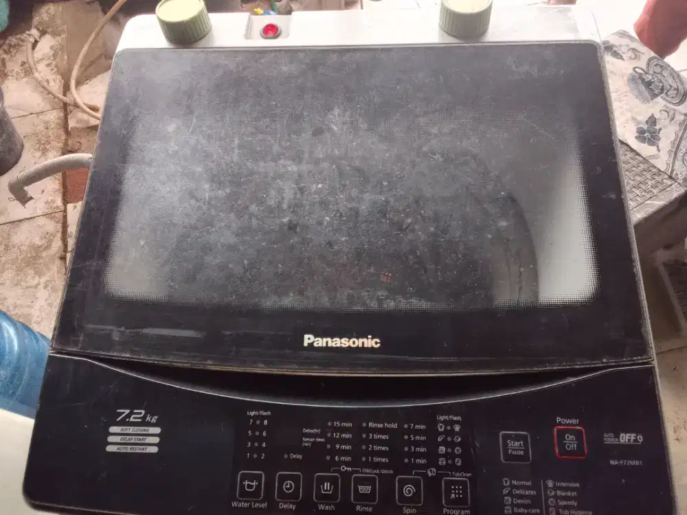 Mesin cuci merek panasonic 7'2 kilo sudah menual pake timer ya