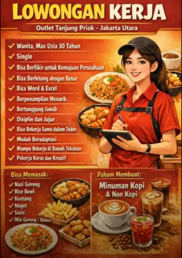 Dibutuhkan Penjaga Outlet