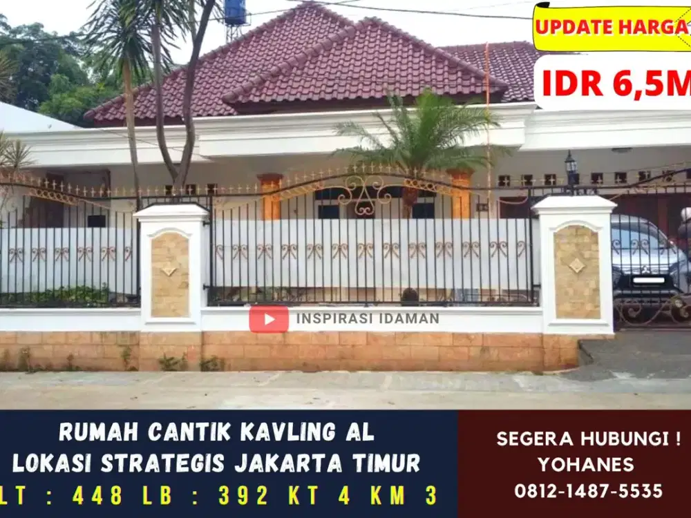 Rumah Cantik Siap Huni Pondok Bambu Kavling Al Duren Sawit Strategis