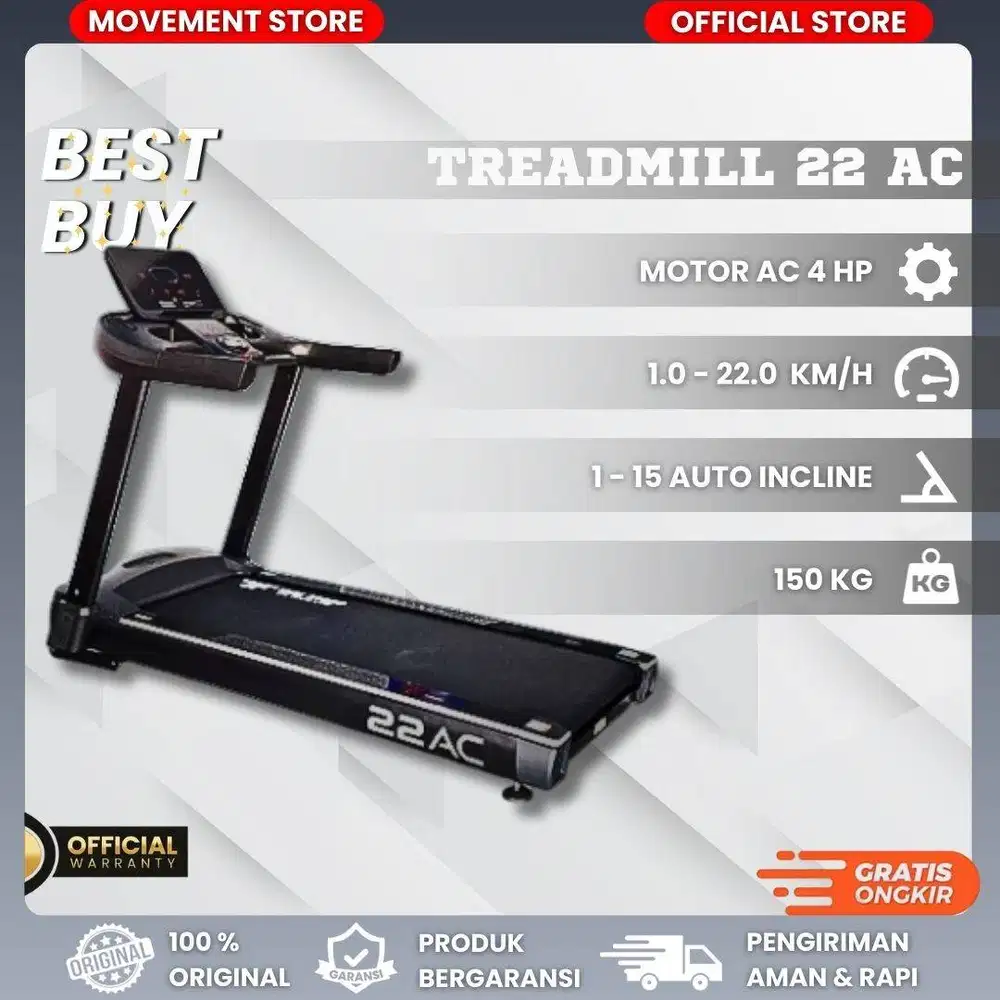 Jual Treadmill Elektrik Commercial TL 22 AC Treadmill Premium Quality