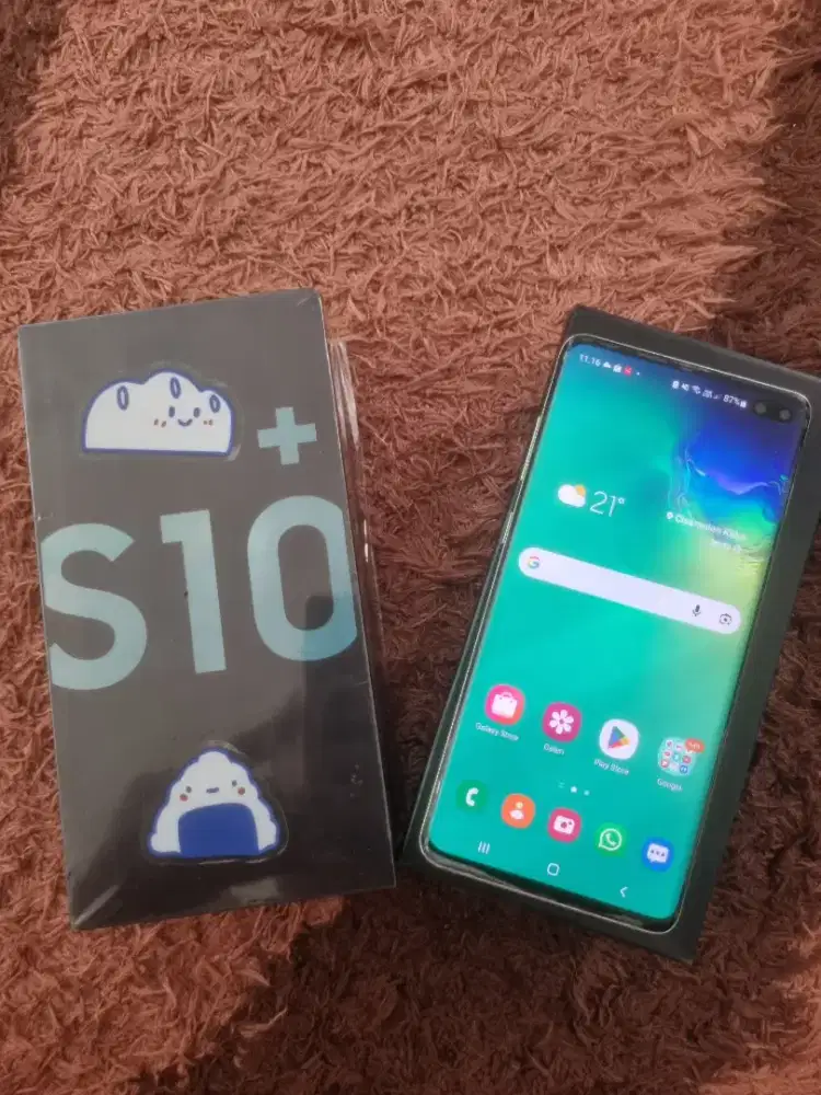 Samsung S 10 + Prism Green (5G) 8+8/128 Gb NFC Fullset