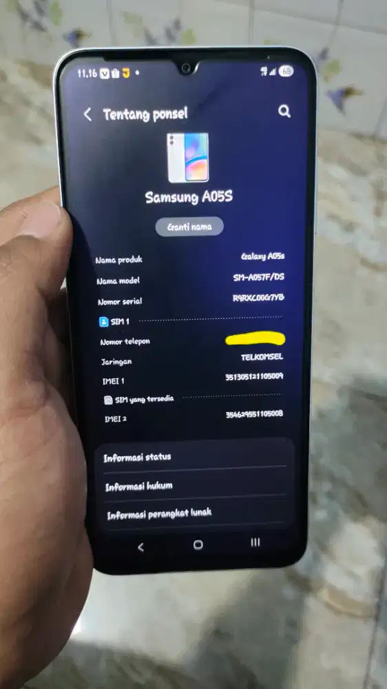 Samsung a05s ram 6/128gb