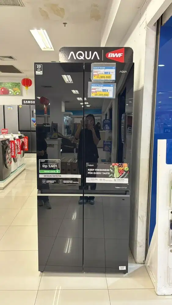 AQUA SBS 4pintu black