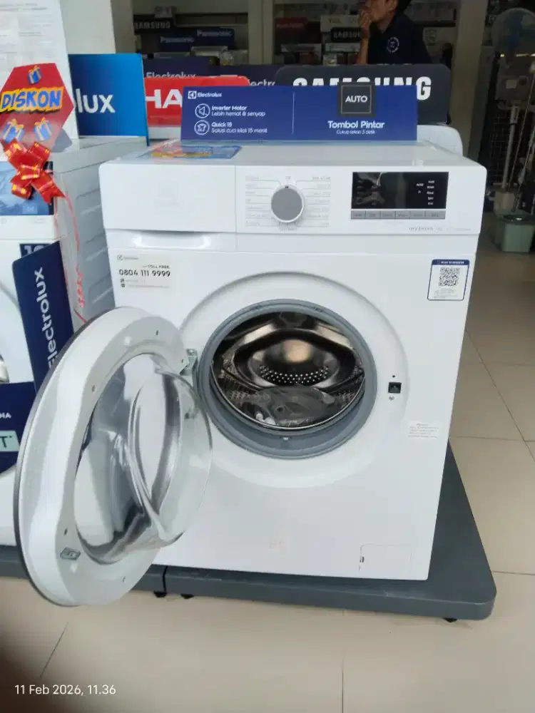 BARU MESIN CUCI FRONT LOADING ELECTROLUX. Cicilan tanpa DP, Cukup KTP