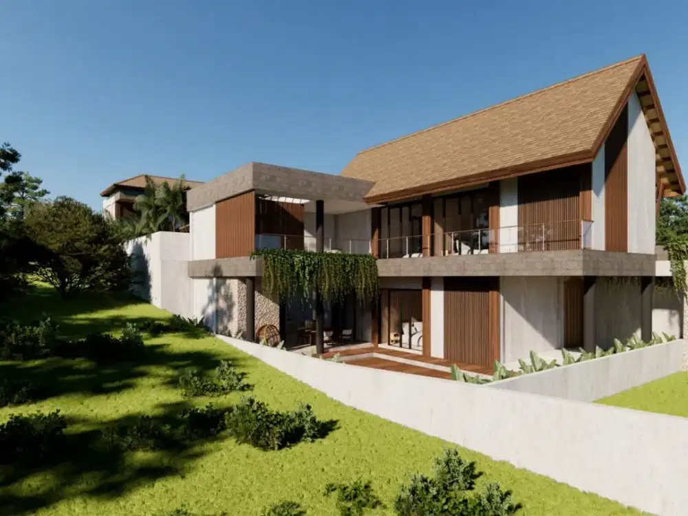 Villa Tropis Modern Disewakan Jangka Panjang 25 Th, di Pererenan Area