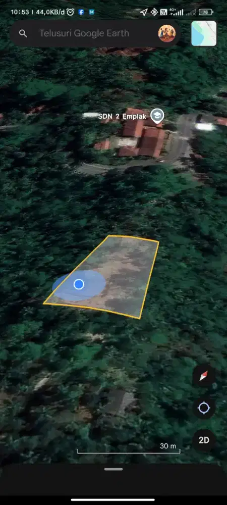 Dijual Kebun 140 Bata (1.960 m²) Dekat Jl Raya Banjar–Pangandaran