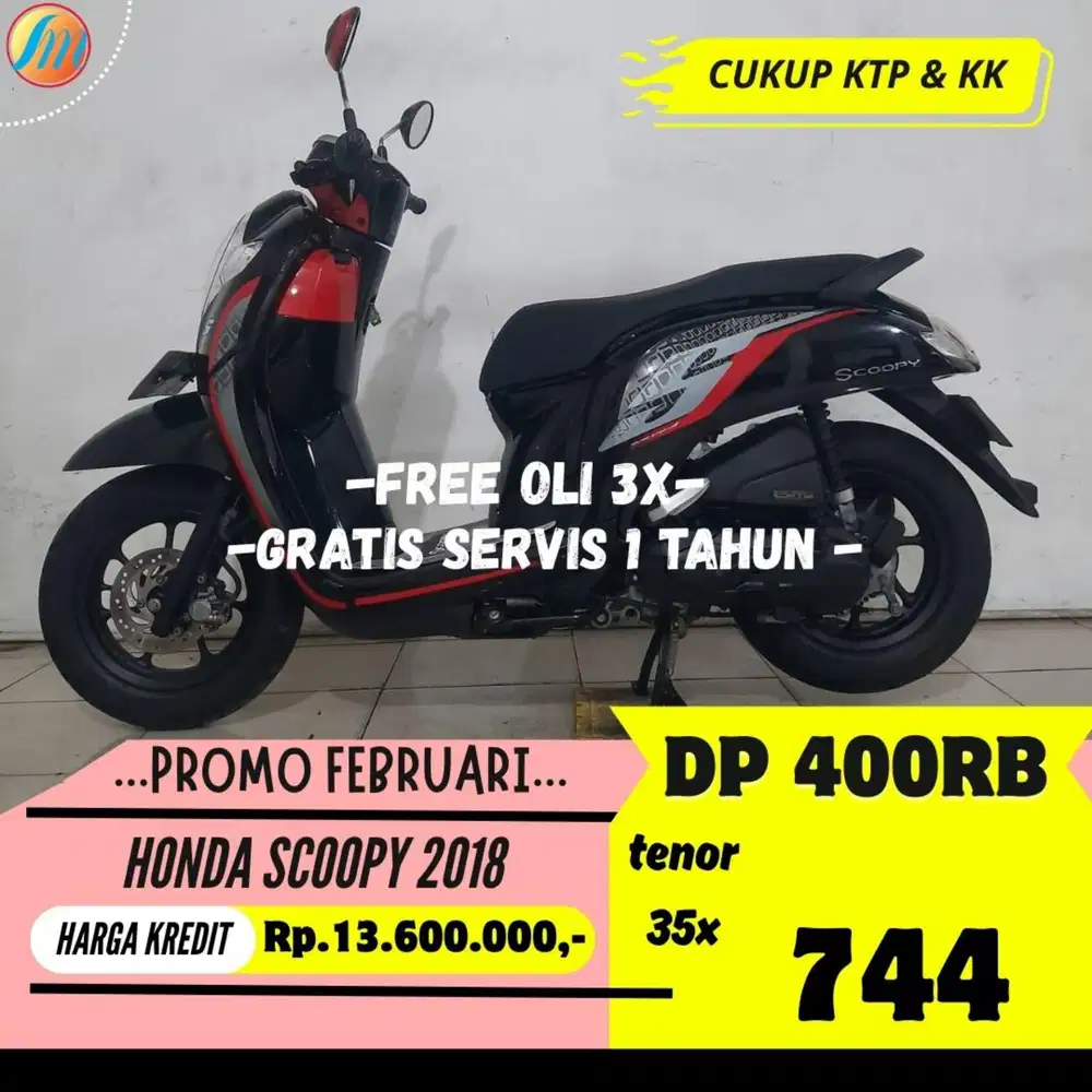 HONDA SCOOPY 2018 KREDIT DP 400RIBU ANGSURAN SANGAT RINGAN KTP KK