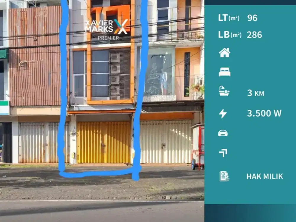 Disewakan Ruko Parkis Luas Cocok Semua Usaha Poros Jalan Dieng Malang