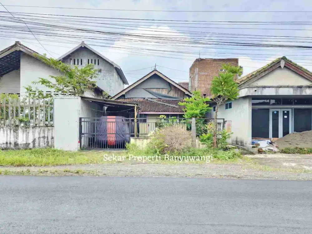 Dijual Tanah dan Bangunan di Jalan Poros Lemahbang Rogojampi