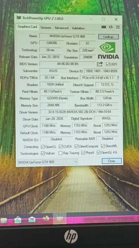 VGA Card Nvidia GTX 960 2GB