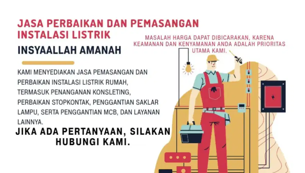 Jasa perbaikan dan pemasangan instalasi listrik