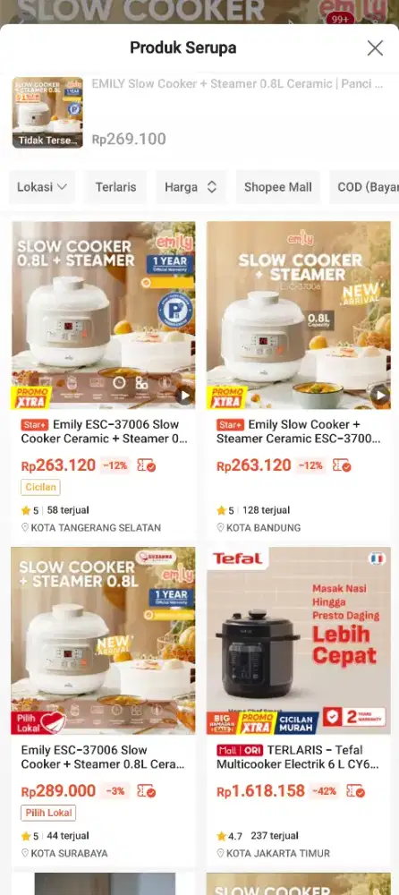 Slow cooker EMILY 0,8L