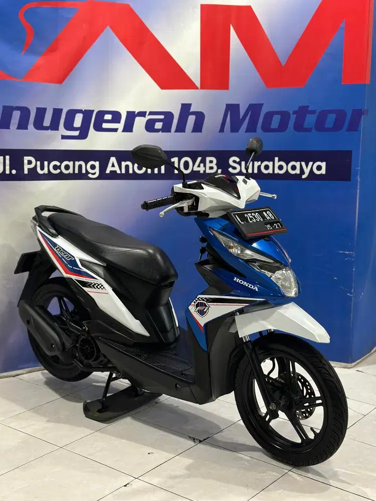 Honda Beat Eco Cbs Biru Putih Th 2017