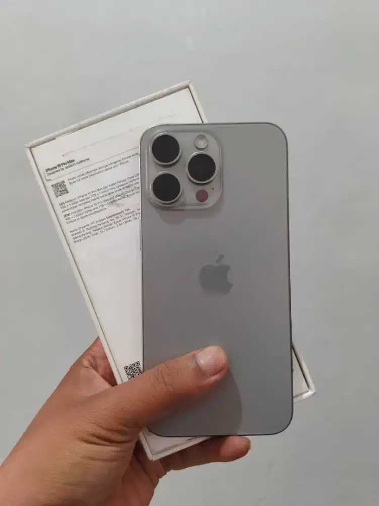 iPhone 15 Pro Max 256Gb Natural Titanium iBox Fullset Original Mulus