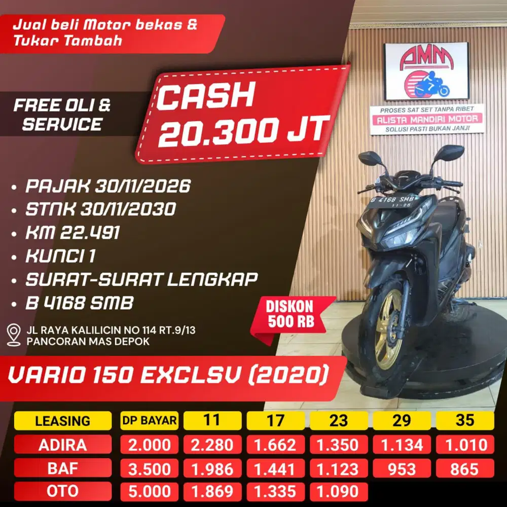VARIO 150 EXCLUSIVE 2020. ISTIMEWA NEGO SAMPAI JADI..ON KREDIVO