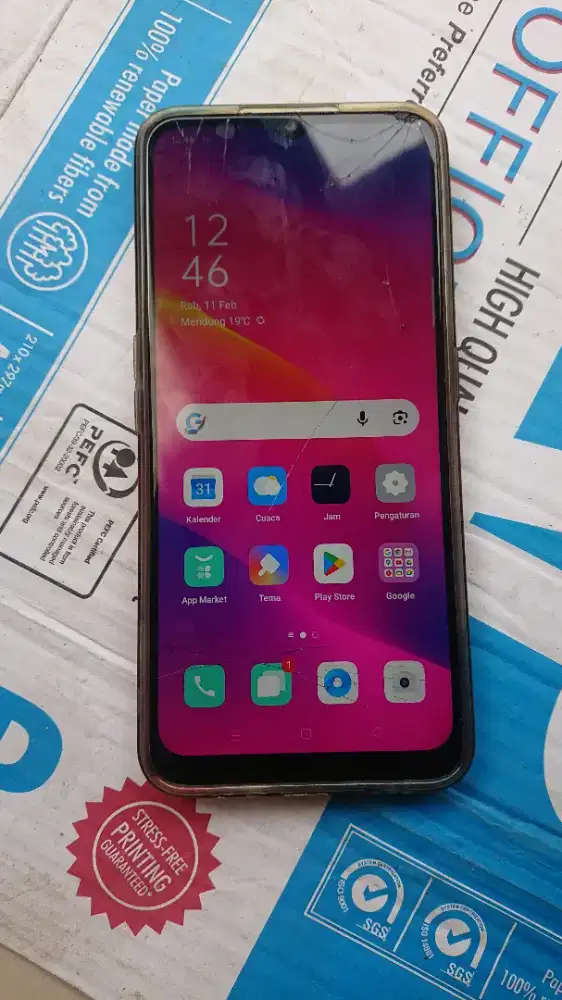 oppo A5 2020 hp only retak normal