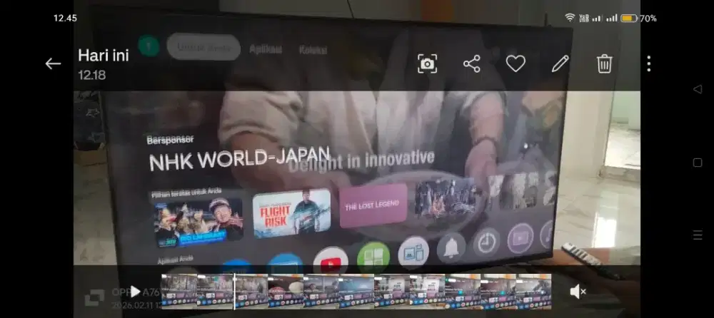 LED TV  120hz Sony Bravia Android TV 55 inch Minus ringan