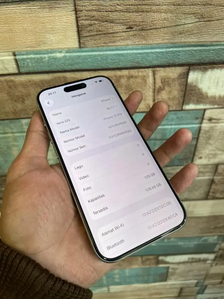 iphone 15 pro 128 white titanium garansi ibox