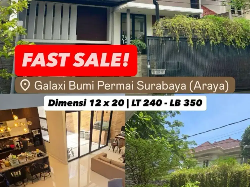 FAST SALE! Dijual rumah split level galaxi bumi permai tahap 1