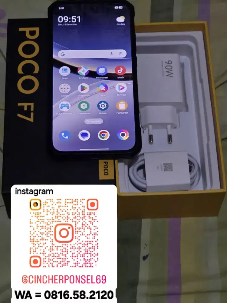 Jual HP bekas Poco F7 12/512 likenew mulus istimewa