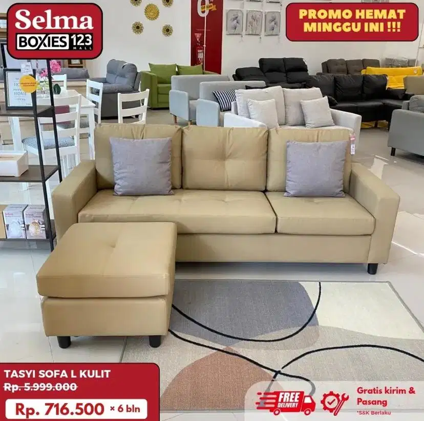 Sofa sudut premium selma