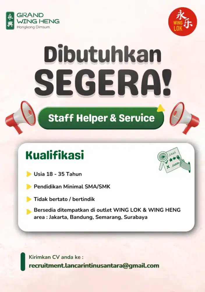 Lowongan Crew Restoran