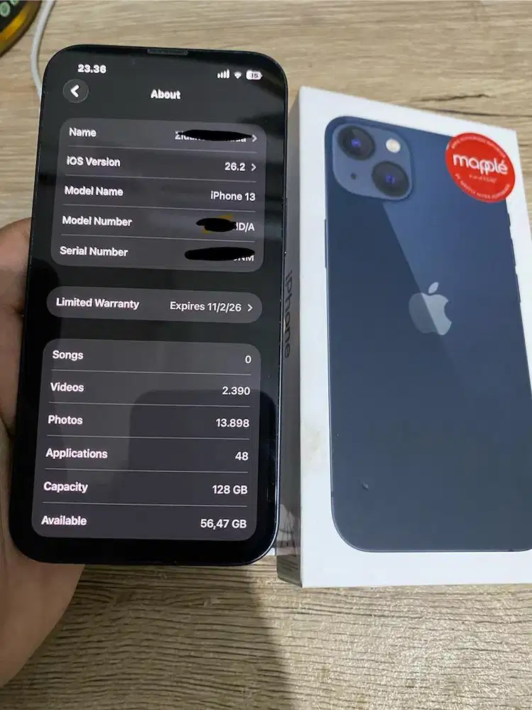 Iphone 13 128gb baru pemkaian 2 bulan lebih