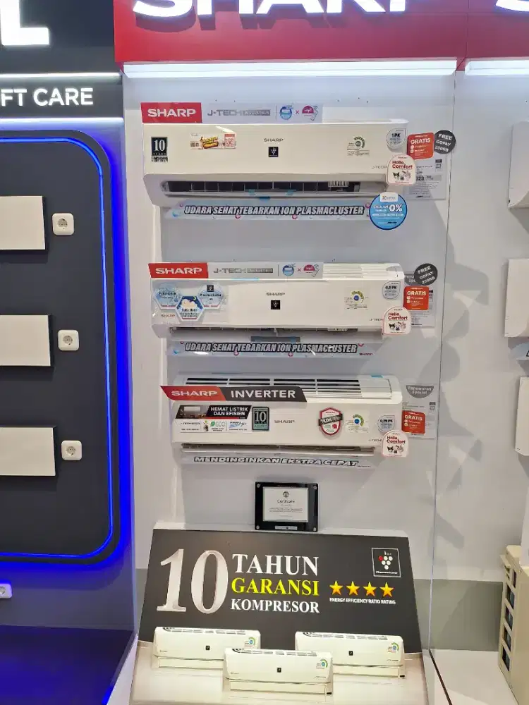 PROMO CREDIT AC SHARP INVERTER 3/4 PK NO DP