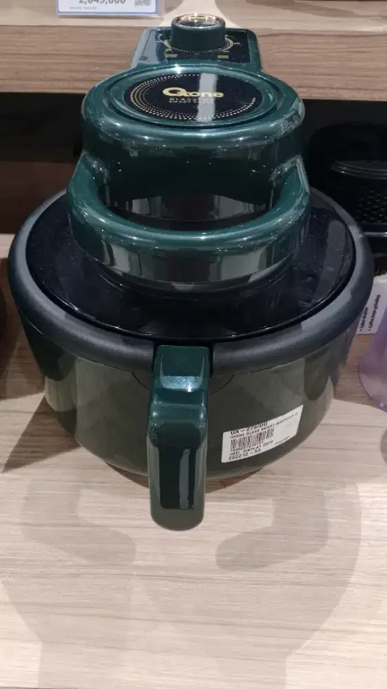 QXONE GLASS SMART AIRFRYER DARK GREEN